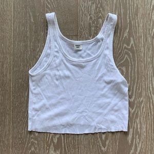 Sunday Best Carey Cropped Tank, Size S, White